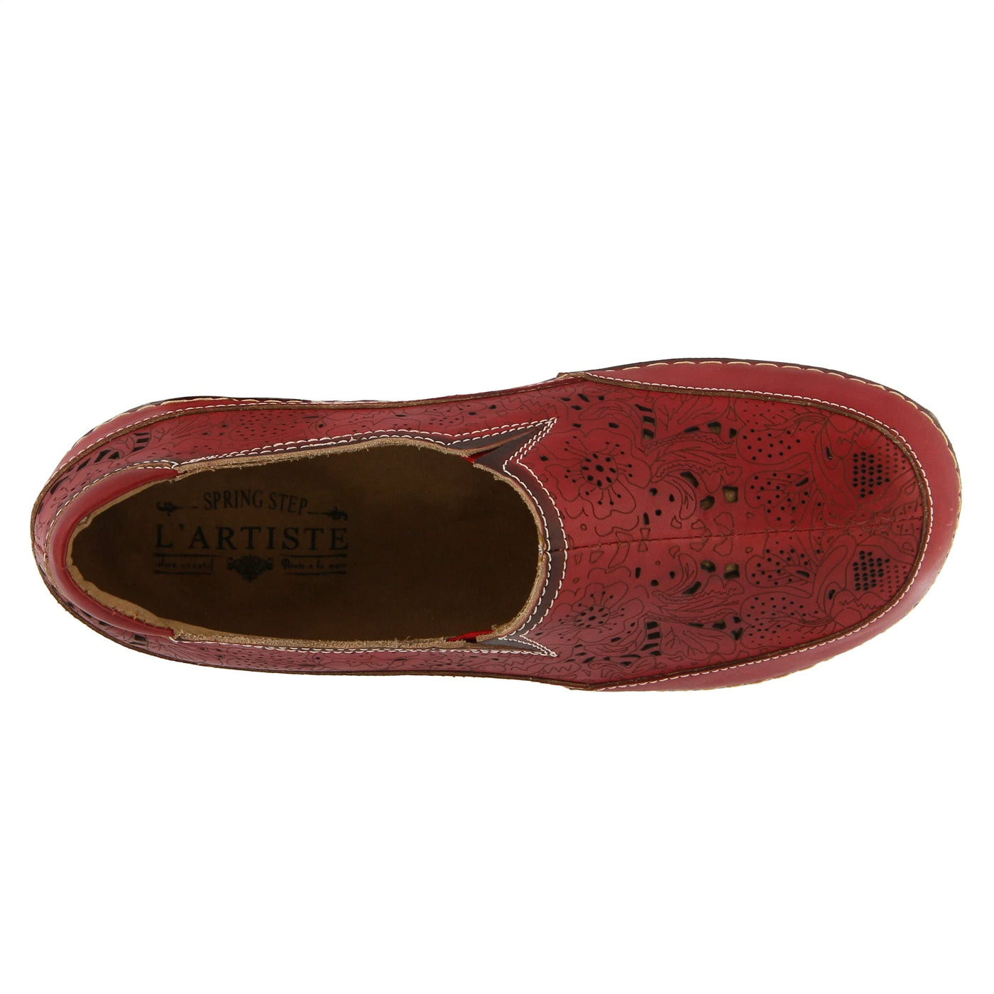 L�Artiste by Spring Step Women's Libora Flat, red, 37 EU/6.5-7 M US