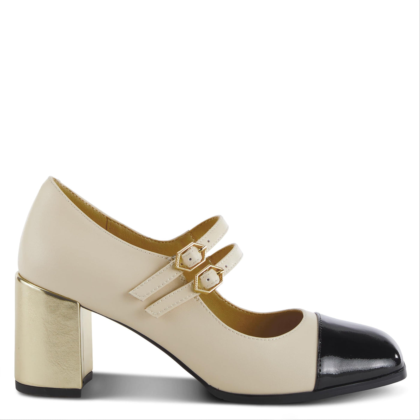Azura Women's Auraquartz Leather Heeled Mary Jane Shoe Beige Multi EU 41 / US 9.5-10