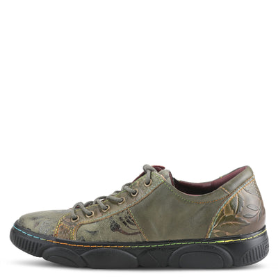 Spring Step L`Artiste Danli-Bloom Sneakers for Women - Sneaker Shoes for Women with Adjustable Metal Zipper - Womens Sneaker Shoe for Outdoor - Olive Multi EU 41 / US 9.5-10
