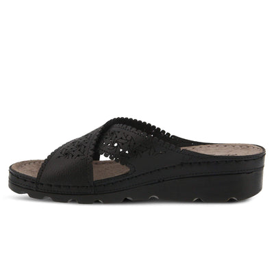 Flexus by Spring Step Women's Passat Slide Sandal, Black, 40 M EU (US 9 US)