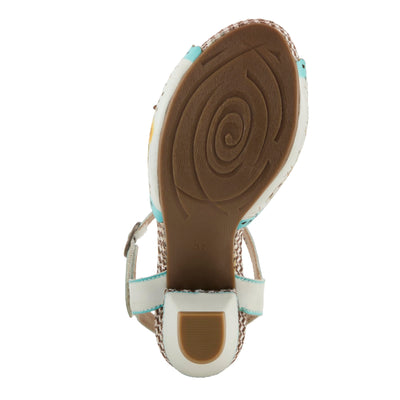 L'Artiste by Spring Step Women's Miabella Sandal, White Multi, 7.5-8