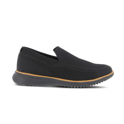 Spring Step Anders Mens Slip-On Shoes - Comfortable Loafer Shoes with Full Length Insole - Lightweight Casual Loafers for Men - Black EU 41 / US 8-8.5