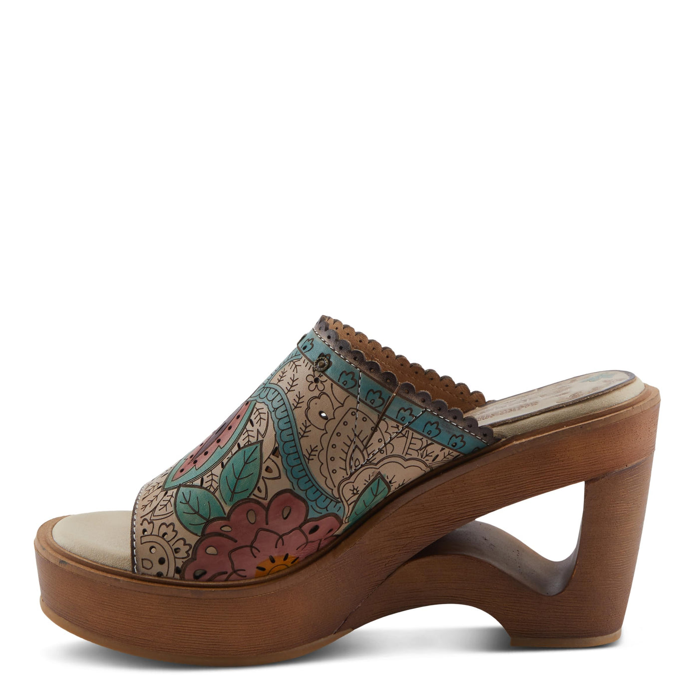L'Artiste by Spring Step Women's Calle Sandal, Beige Multi, 8.5