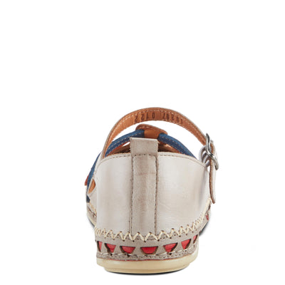 Spring Step Women's Apache Mary-Jane Leather Flat Shoe White Multi EU 40 / US 9