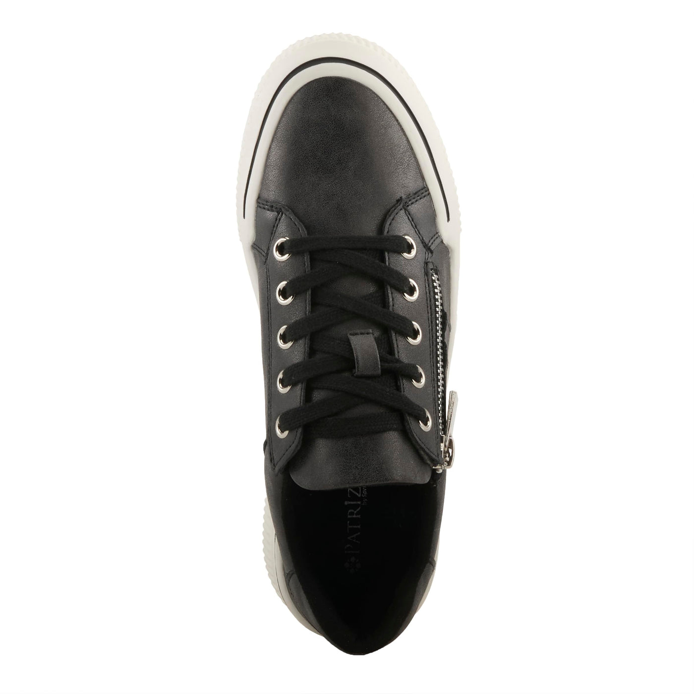 PATRIZIA Women's DARAH Fashion Sneakers with Functional Zipper, Lace Keeper, and Comfortable Fit
