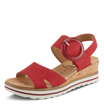 Spring Step Women's Loriya Slingback Wedge Sandal Red EU 37 / US 6.5-7