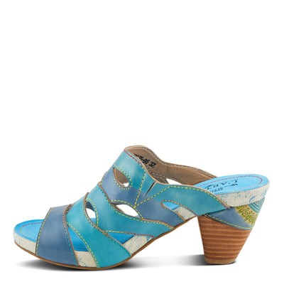 L'Artiste by Spring Step Women's Pita Sandal, Turquoise Multi, 8.5