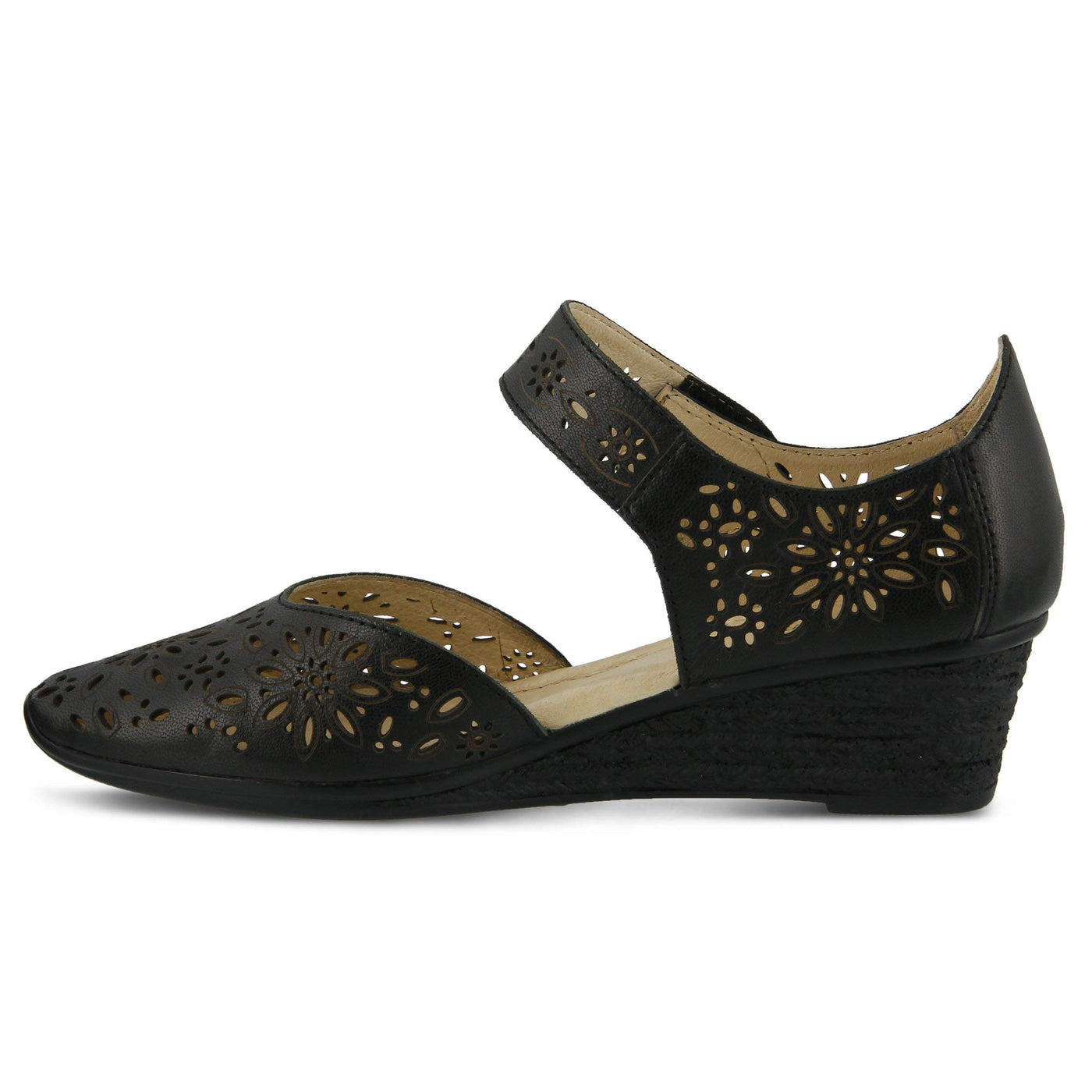 Spring Step Women's Nougat Wedge Sandal, Black, 41 EU/9.5-10 M US