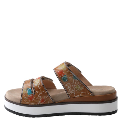 Spring Step L'Artiste Women's Dearest Slide Sandal Beige Multi EU 36 / US 5.5-6