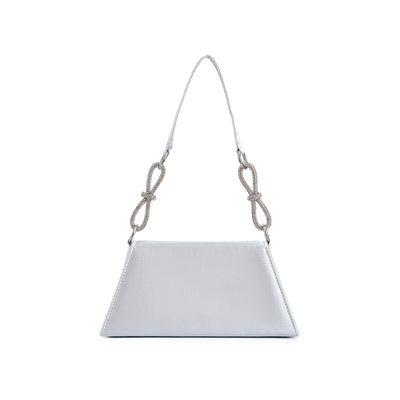Lady Couture AMY Rhinestone Bow Handbag, Silver