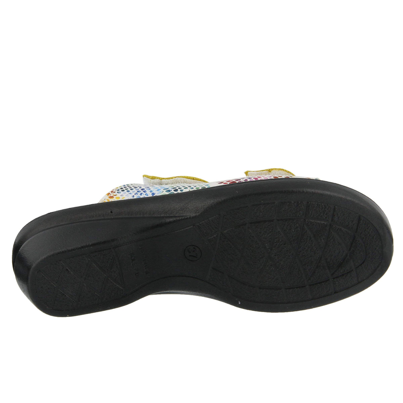 Flexus Women's Kina Slide Sandal White Multi EU 39 / US 8.5