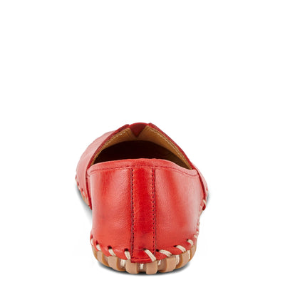 Spring Step Kathaleta Shoes for Women - Ladies Slip-On Shoes with Rubber Outsole - Comfortable Leather Shoes for Womens - Red EU 40 / US 9