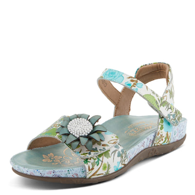 L'Artiste by Spring Step Women's Gladystee Sandal, Teal Multi, 9