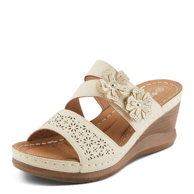 PATRIZIA Women's LOLLY Slide Wedge Sandals Bone EU 38 / US 7.5-8