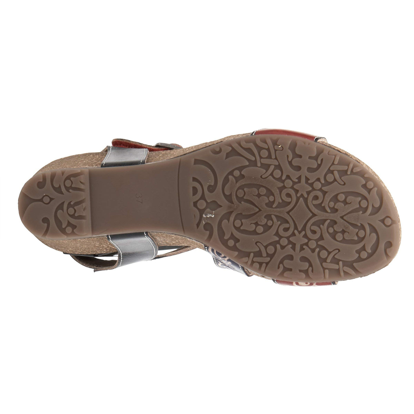 L�Artiste by Spring Step Women's Tanja Sandal, Red Multi, 6.5-7