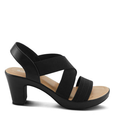 PATRIZIA Women's DIYA-STRETCH Slingback Cross-Over Heeled Sandals Black EU 36 / US 5.5-6