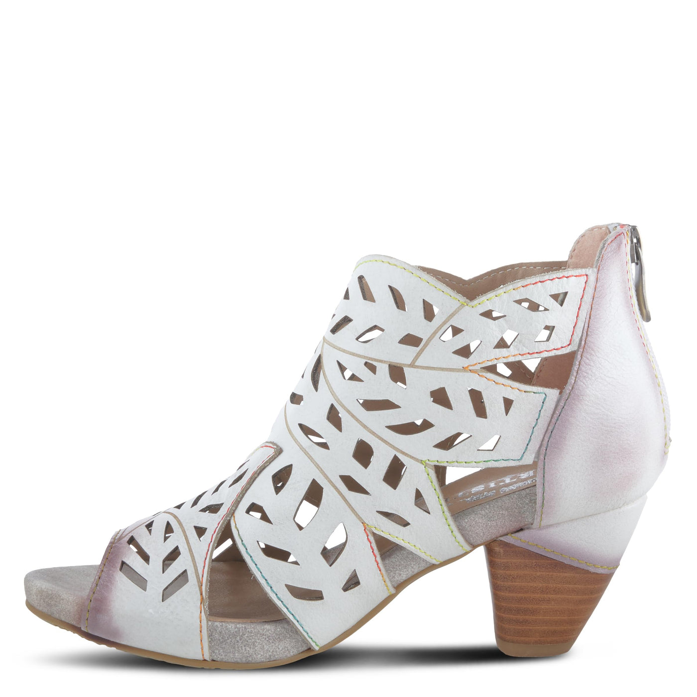 Spring Step L'Artiste Icon Sandals for Women - Ladies Casual Flats Platform Sandal - Hand Painting Summer Shoes for Womens - Off White EU 40 / US 9