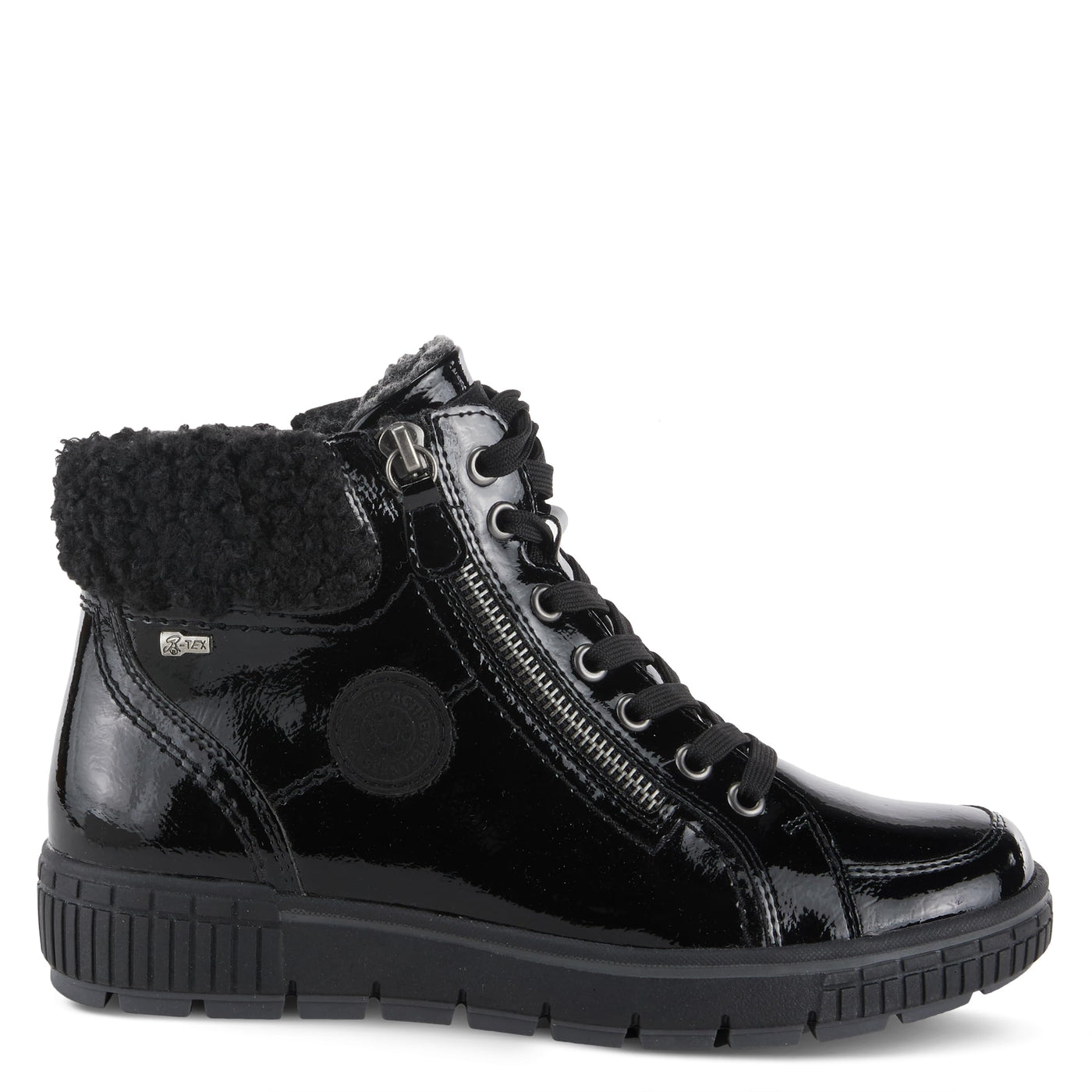 Spring Step Women's Alps Lace-Up Sneaker Black Patent EU 41 / US 9.5-10