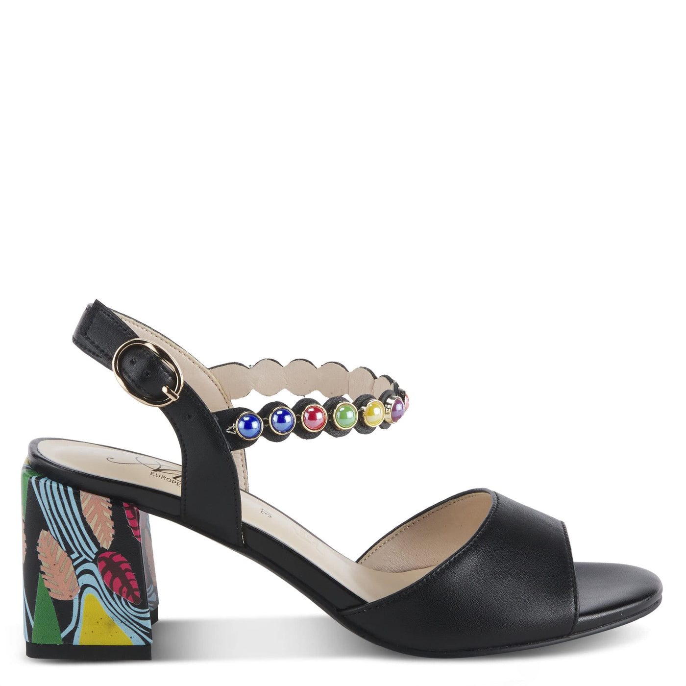 Azura Women's Legendary Slingback Sandal Black EU 38 / US 7.5-8