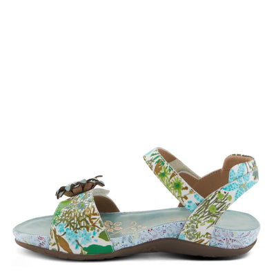 L'Artiste by Spring Step Women's Gladystee Sandal, Teal Multi, 9