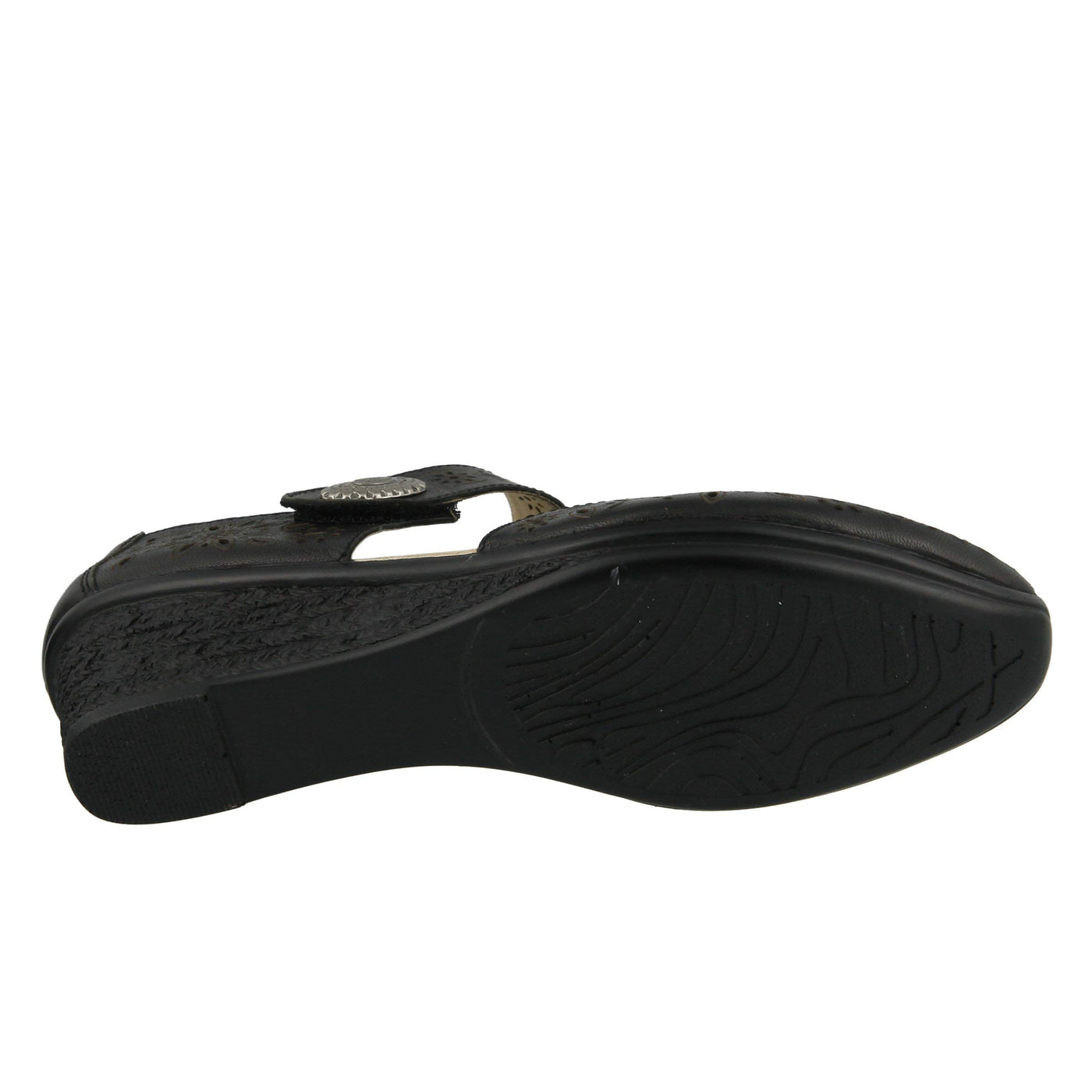 Spring Step Women's Nougat Wedge Sandal, Black, 41 EU/9.5-10 M US
