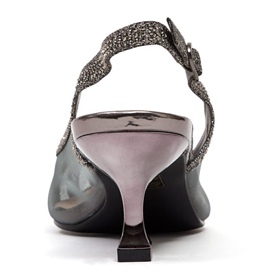 Ninety Union Macy Rhinestone Trimmed Sling Back, Pewter, 10