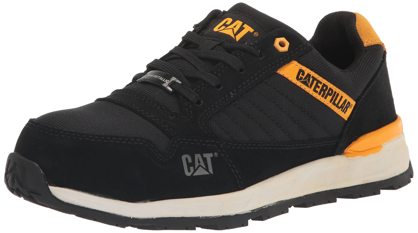 Cat Footwear Men's Venward Composite Toe Industrial Shoe, Black/CAT Yellow, 8.5