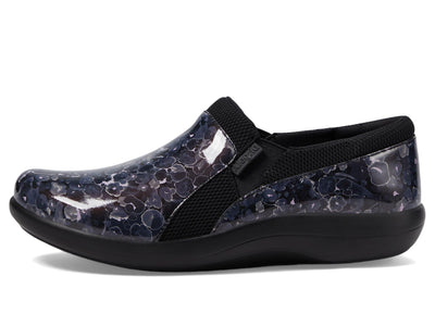 Alegria Duette - Stylish and Supportive Women's Nursing Shoe for All-Day Comfort - Nursing and Healthcare Professionals Poppy Pop Black Comfort Vegan Sporty Slip On Nurses Clog Shoes 9.5-10 M US