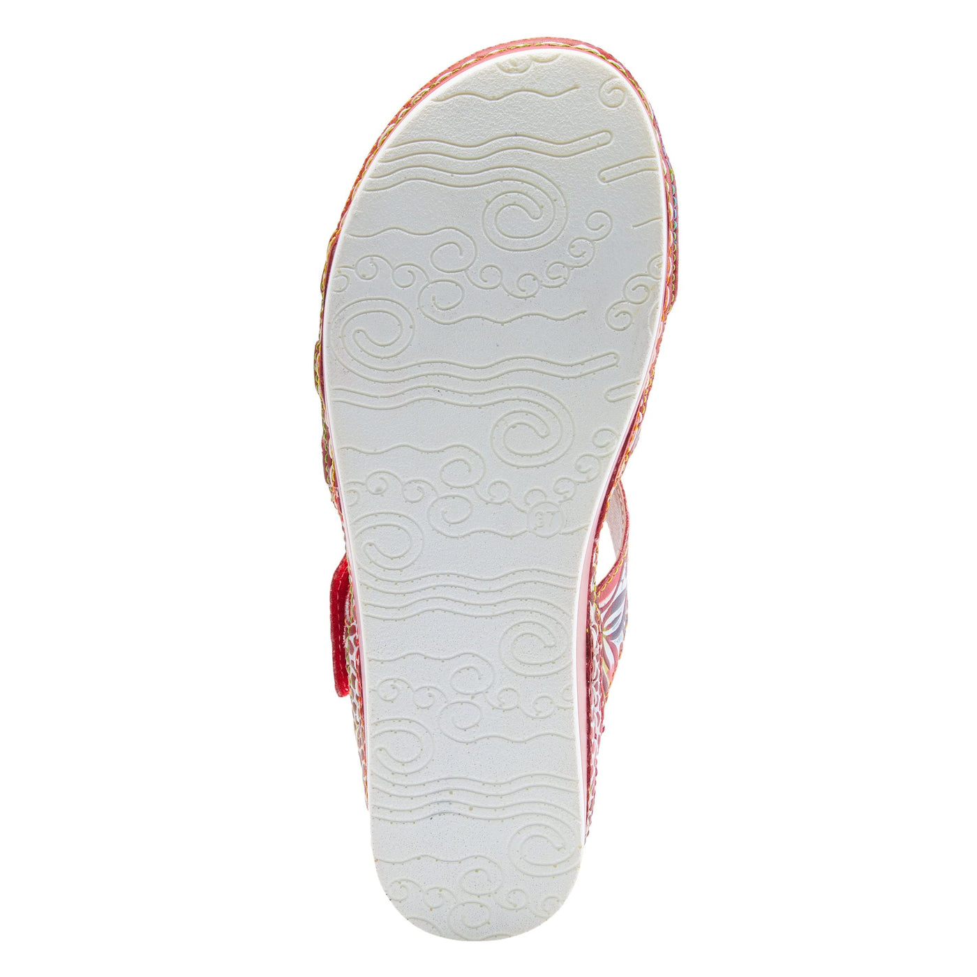 Spring Step L'Artiste Women's Caiman Slide Sandal Red Multi EU 36 / US 5.5-6