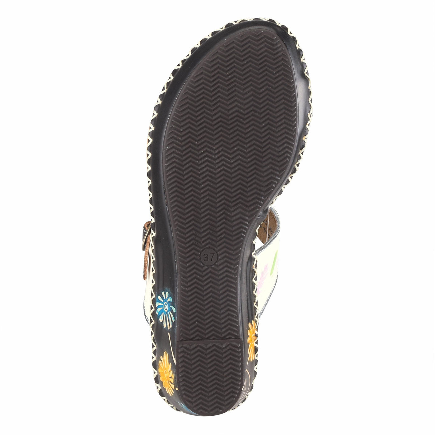 Spring Step L'Artiste Women's SANTORINI Slide Wedge Sandal White EU 37 / US 6.5-7