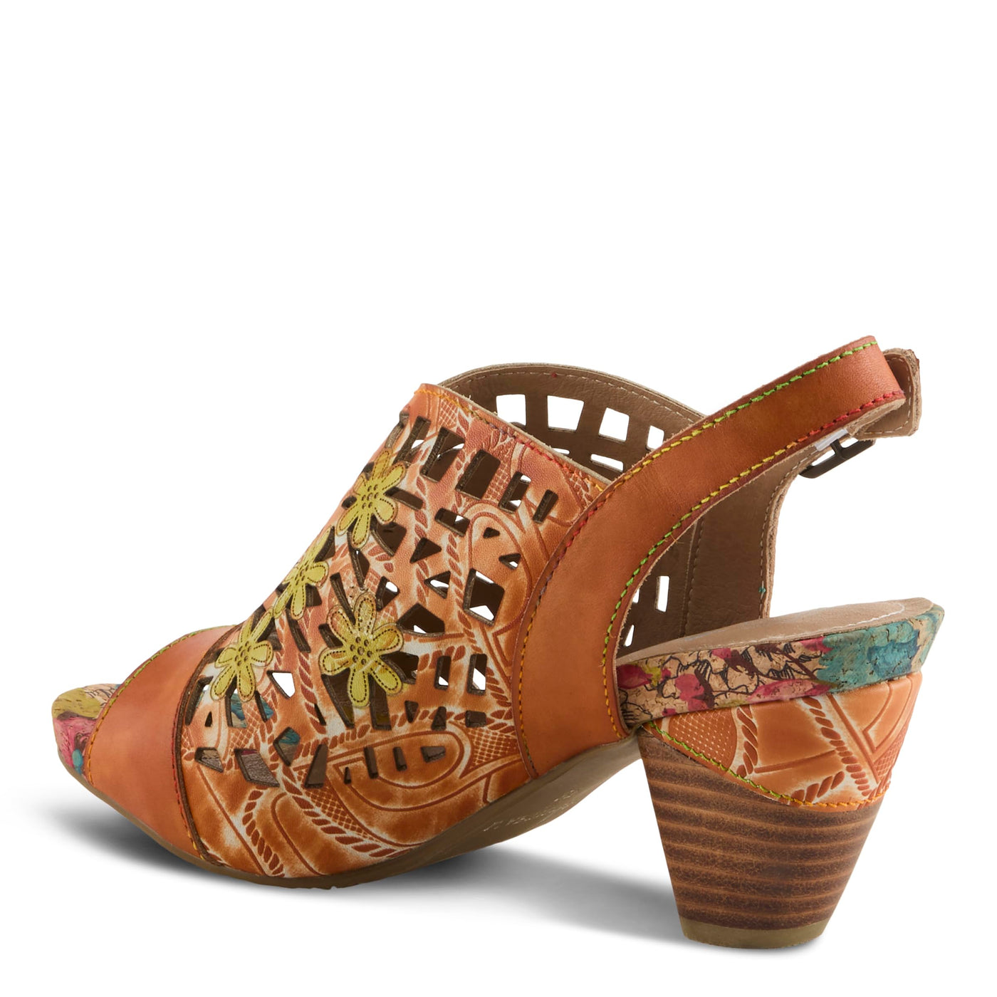 L'Artiste by Spring Step Women's Eclipsing Pump, Orange Multi, 8.5