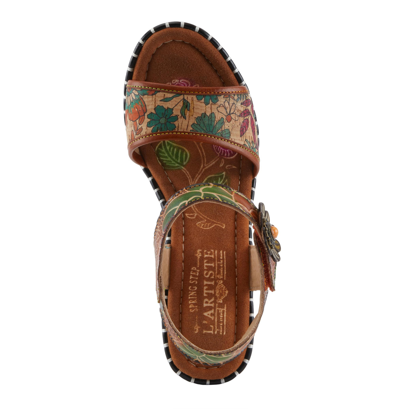 L'Artiste by Spring Step Women's Charisma Sandal, Brown Multi, 9