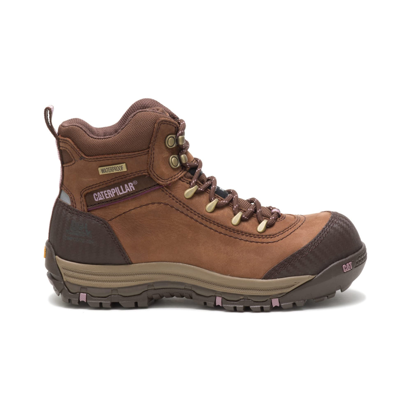 Cat Footwear Women's Ally 6" Waterproof Comp Toe Industrial and Construction Shoe, Brown, 6
