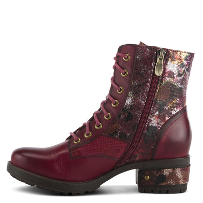 Spring Step L'Artiste Women's Marty-Met Leather Bootie Bordeaux Multi EU 37 / US 6.5-7