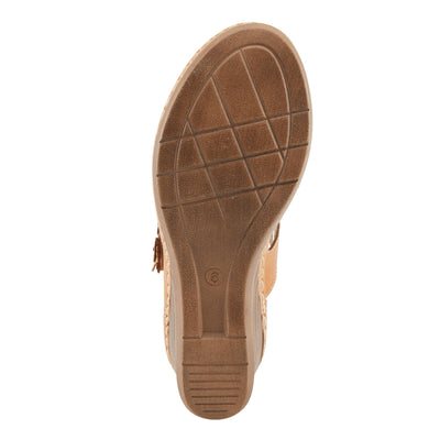 PATRIZIA Women's LOLLY Slide Wedge Sandals Camel EU 41 / US 9.5-10