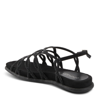 PATRIZIA Women's GLAMGLOSS Flat Sandals Black EU 39 / US 8.5