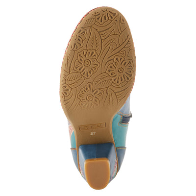 Spring Step L`Artiste Women's Zamihi Leather Bootie Blue EU 38 / US 7.5-8