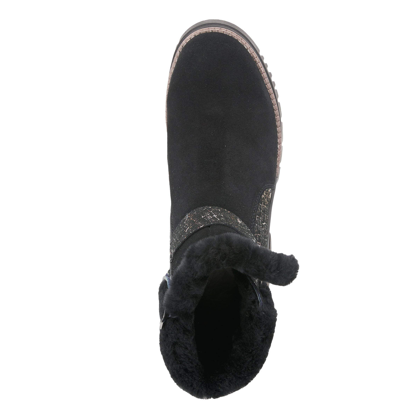 Spring Step Women's Tread Fashion Boot, Black Suede, 8.5