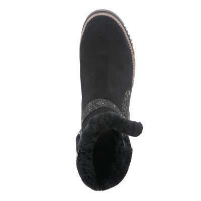 Spring Step Women's Tread Fashion Boot, Black Suede, 8.5