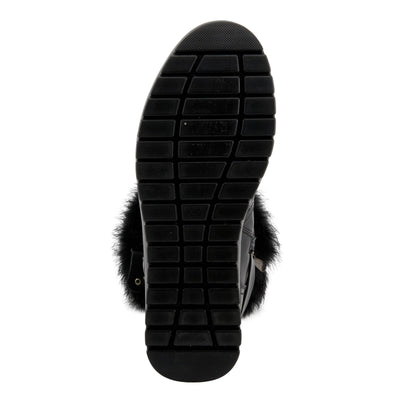 Flexus Women's YAMINA Platform Booties with Faux Fur Shaft, Lug Sole, and Inner Zipper Closure Black EU 39 / US 8.5
