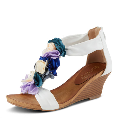 PATRIZIA Women's Begonia Wedge Sandal White Multi EU 36 / US 5.5-6