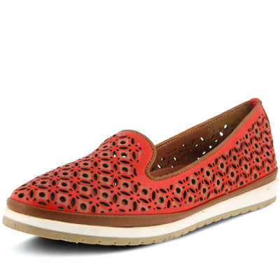 Spring Step Women's Style Tulisa Red Euro Size 37 Leather Slip-On Shoe