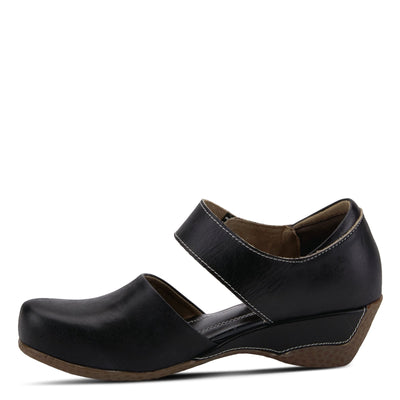 L�Artiste by Spring Step Women's Gloss Mary Jane Flat, Black, 37 EU/6.5-7 M US