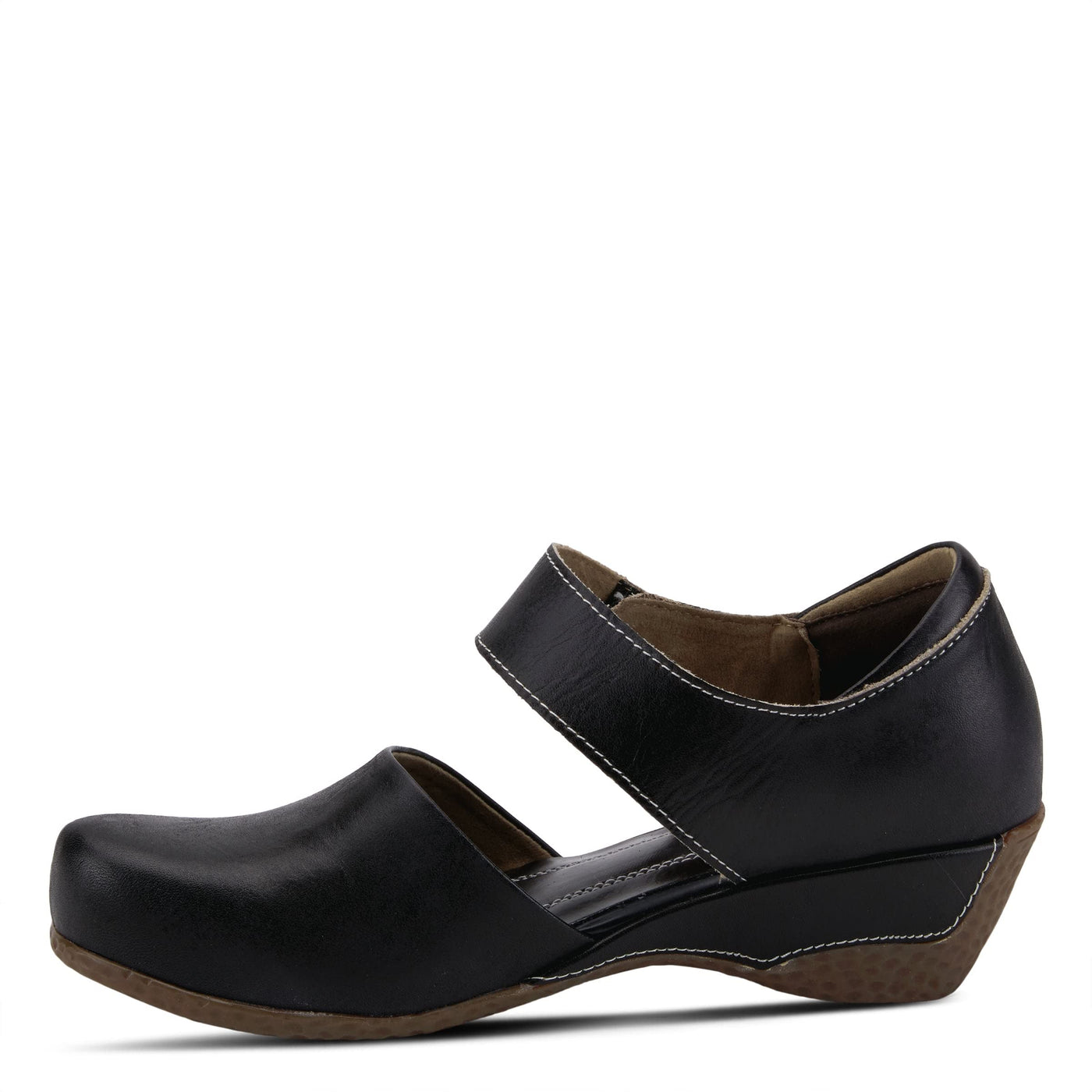 L�Artiste by Spring Step Women's Gloss Mary Jane Flat, Black, 36 EU/5.5-6 M US