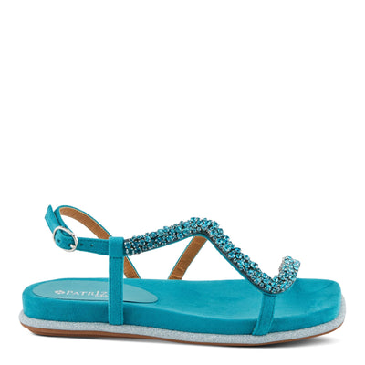 PATRIZIA Women's SHINYQUEEN Flat Sandals Turquoise EU 37 / US 6.5-7