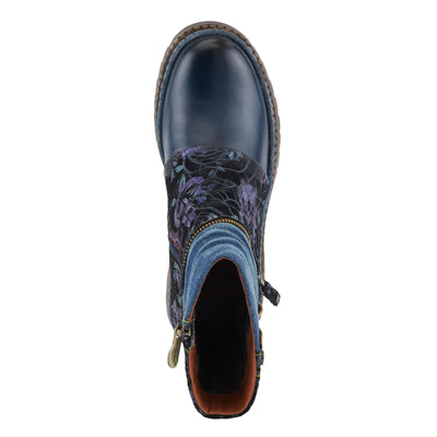 L'Artiste by Spring Step Women's Avrilrose Urban Booties, Navy Multi, 11