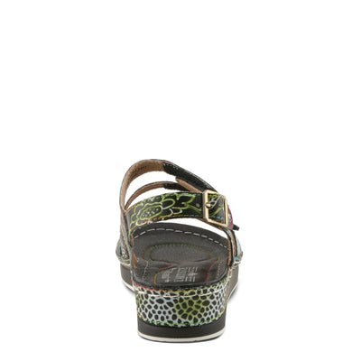 L�Artiste by Spring Step Women's Sumacah-bm Slide Sandal, Black/Multi, 38 EU/7.5-8 M US