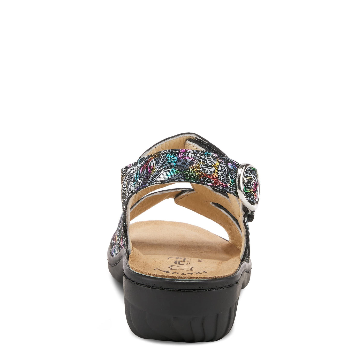 Flexus Women's Acamar-Flora Slingback Sandal Black Multi EU 40 / US 9