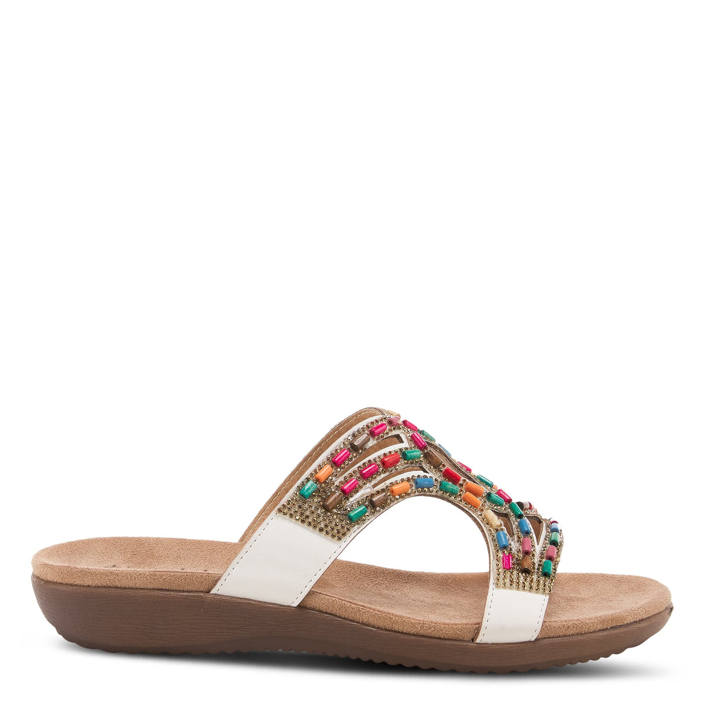 PATRIZIA Women's Twirling Slide Sandal White EU 41 / US 9.5-10