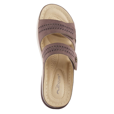 Flexus Women's Drifter Slide Sandal Chocolate Brown EU 39 / US 8.5
